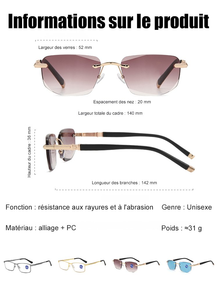 Lunettes de lecture intelligentes avec zoom