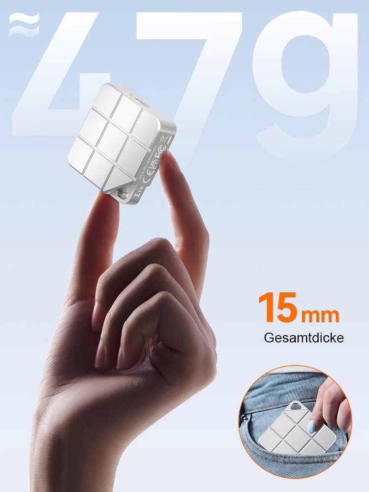 【1-Sekunden-Übertragung】Tragbare Hochgeschwindigkeits-SSD