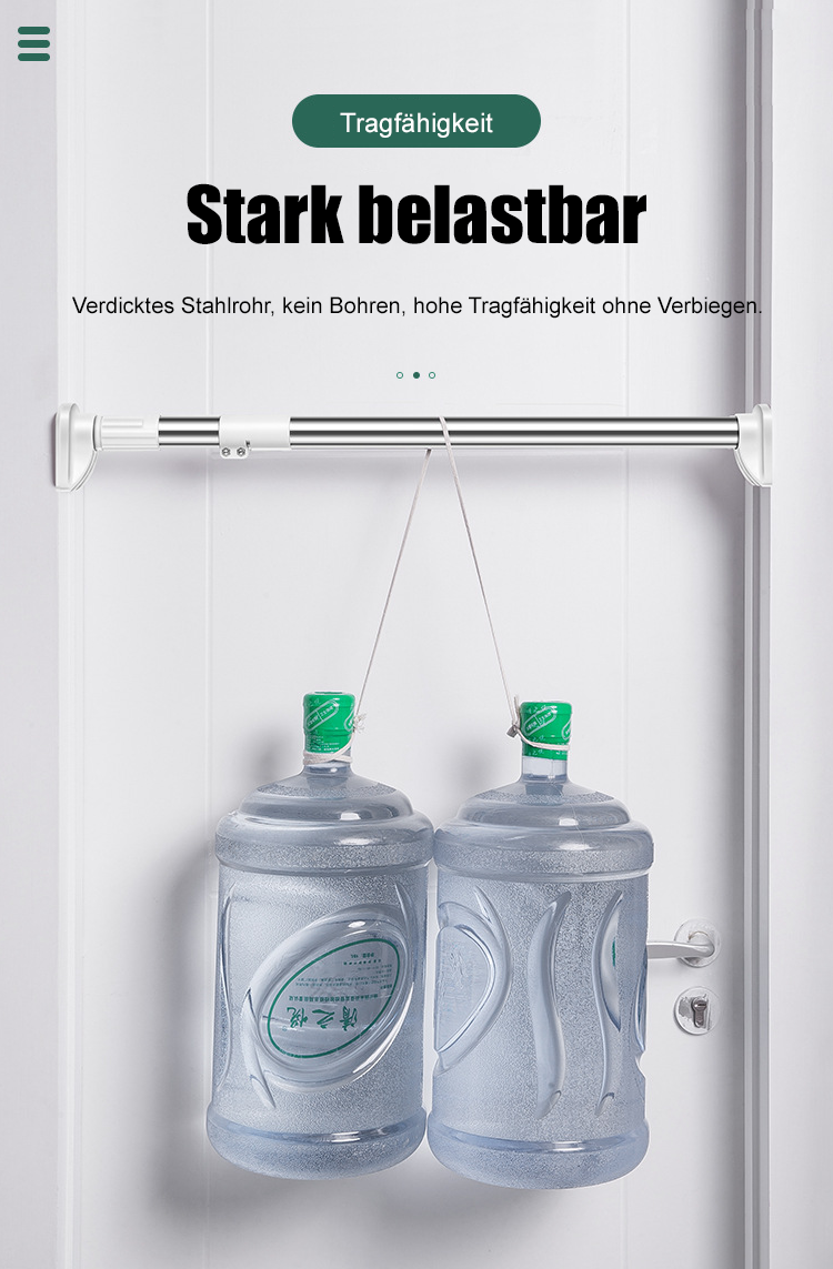 Innovative Garderobenstange ohne Durchstanz-Probleme