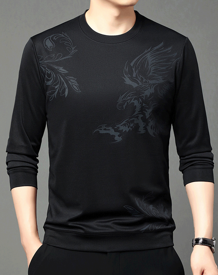 [Hot item recommendation] Eagle print business sweatshirt