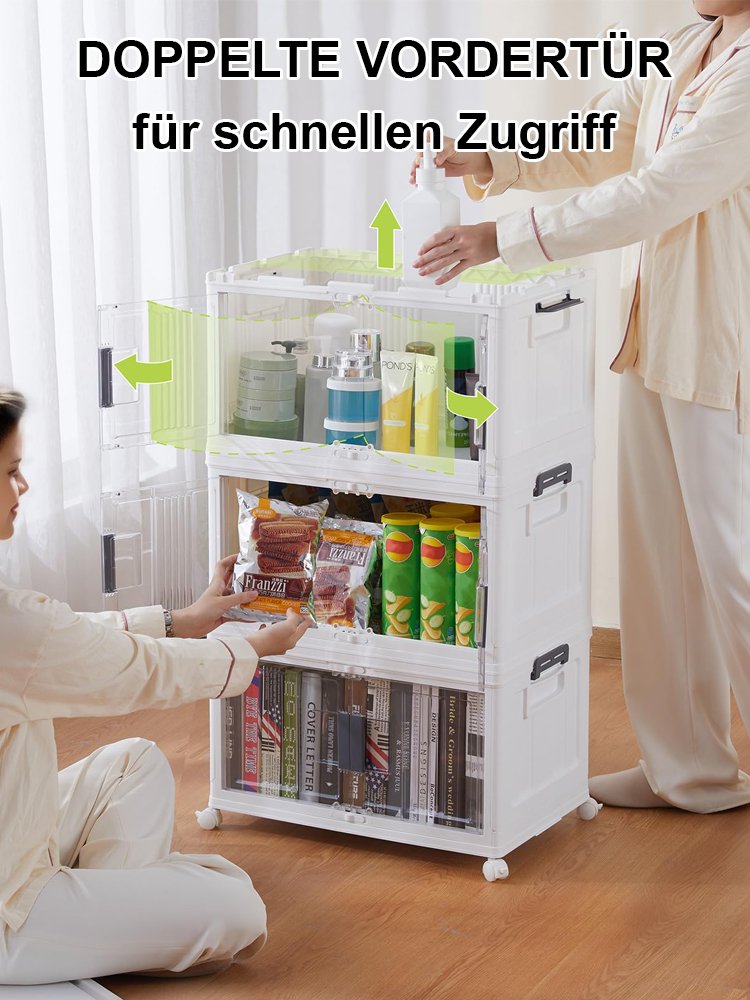 Frei installierbarer, zusammenklappbarer Lagerschrank