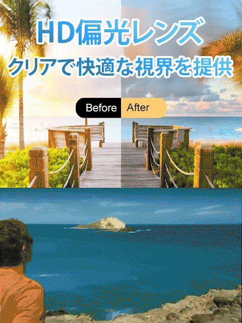 折りたたみUVカット偏光サングラス