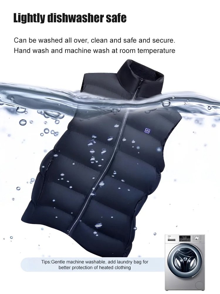 Smart heated vest, warm and comfortable.