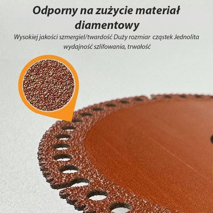 Ostry i odporny na zużycie przemysłowy wielofunkcyjny tarcz do cięcia.