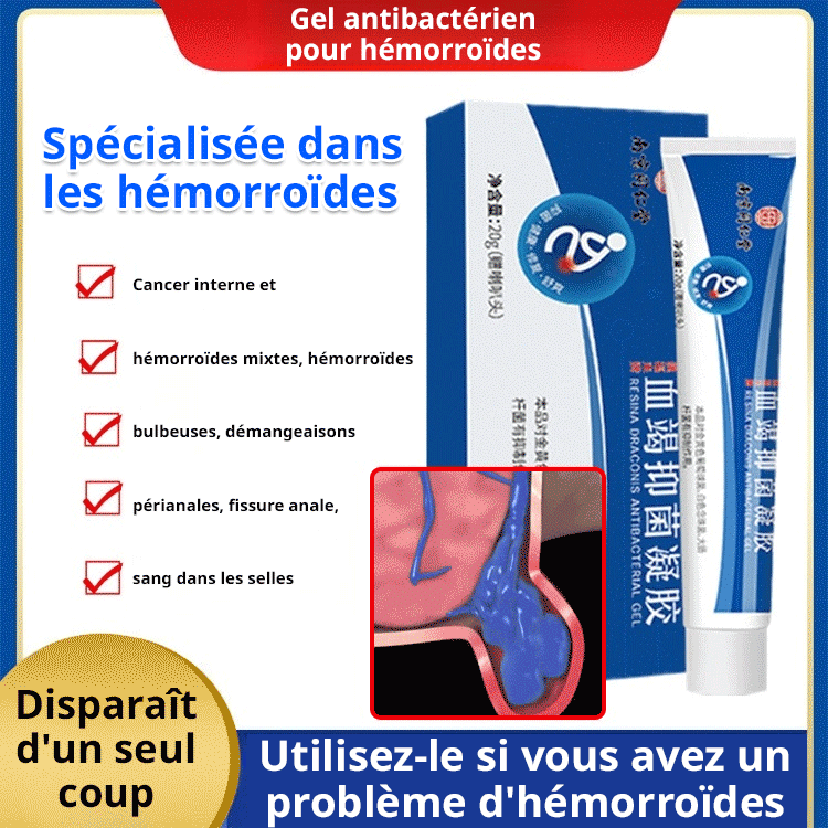 Gel antibactérien pour les hémorroïdes