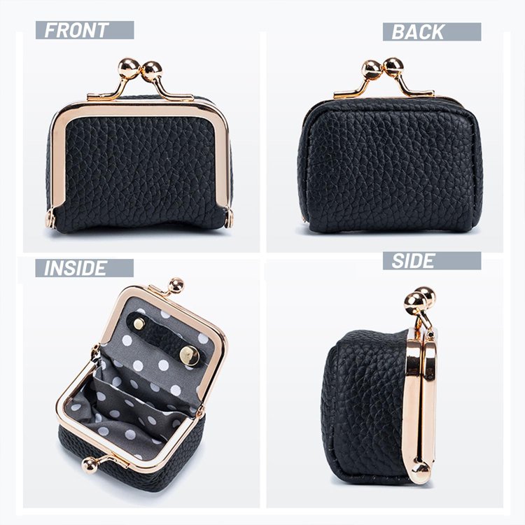 Genuine Leather Small Diamond Ring Jewelry Coin Purse