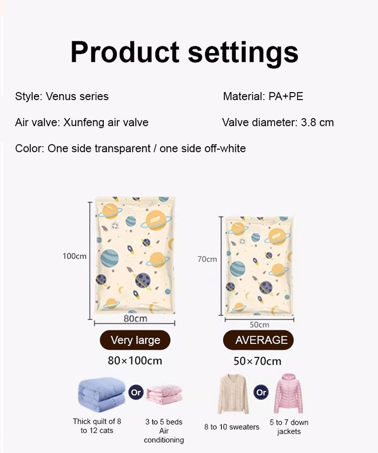 3D vacuum compression bag