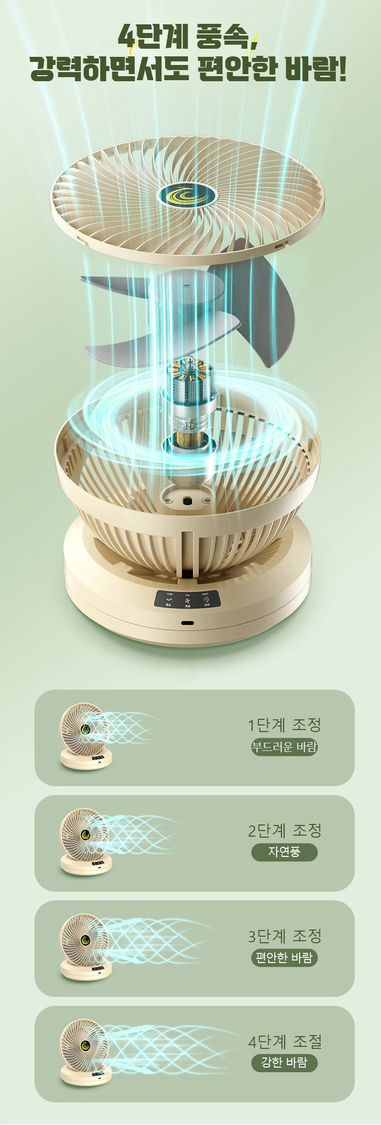 모던한 디자인의 2025 신제품 선풍기