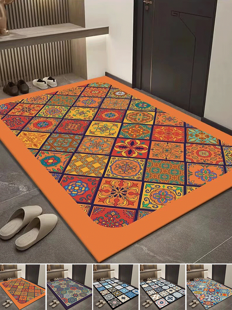 Crystal velvet floor mat