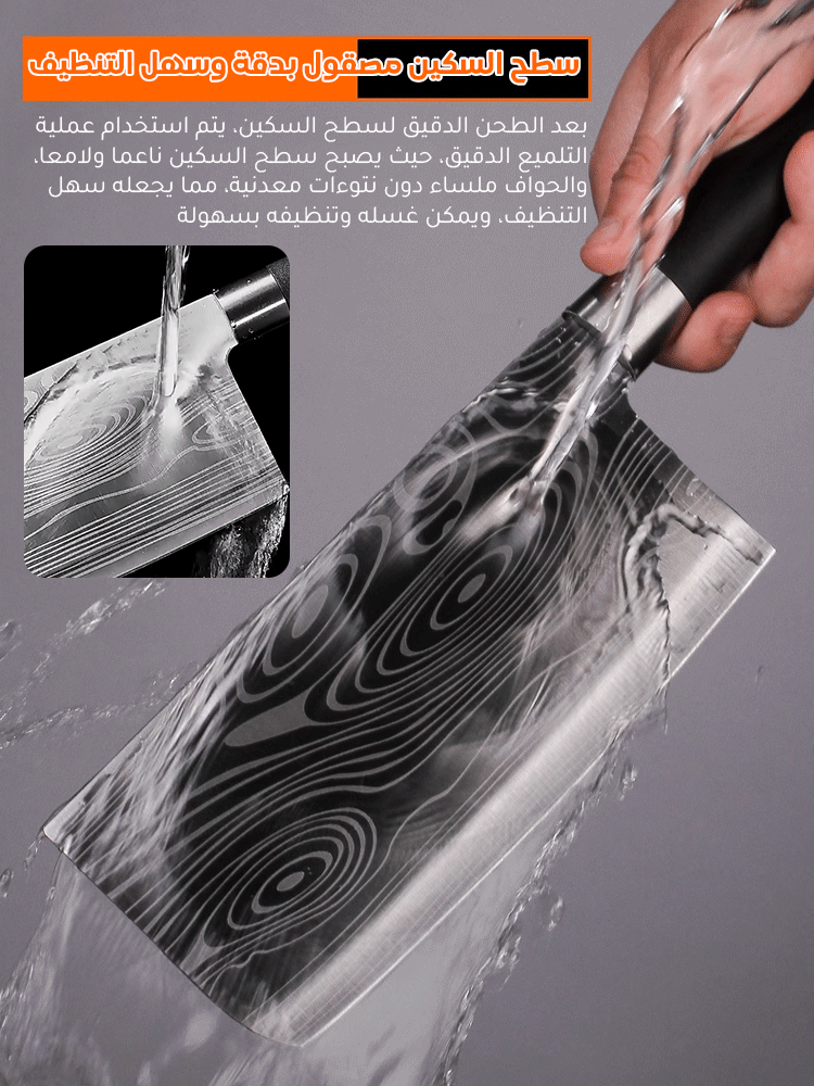 【لا حاجة لاستبدال السكين لمدة 20 سنة】 مجموعة سكاكين من التيتانيوم بنمط دمشقي مكونة من خمس قطع