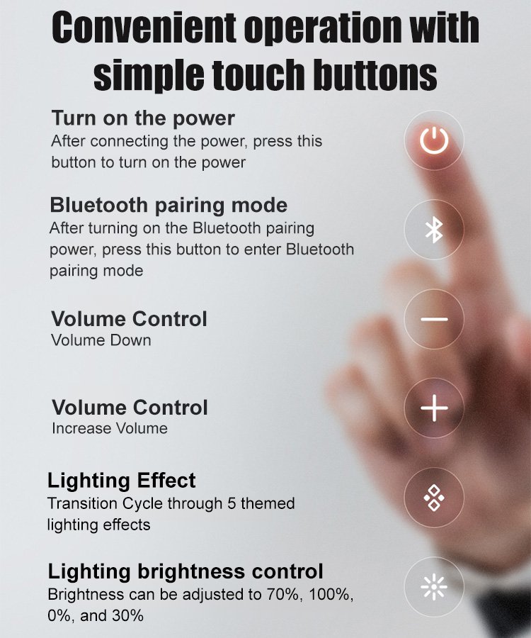 New Colored Glass Light Bluetooth Speaker