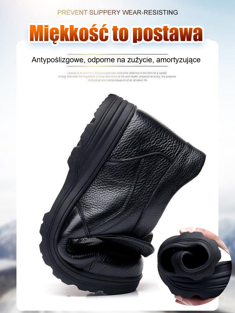 Męskie bawełniane buty z prawdziwej skóry wełnianej