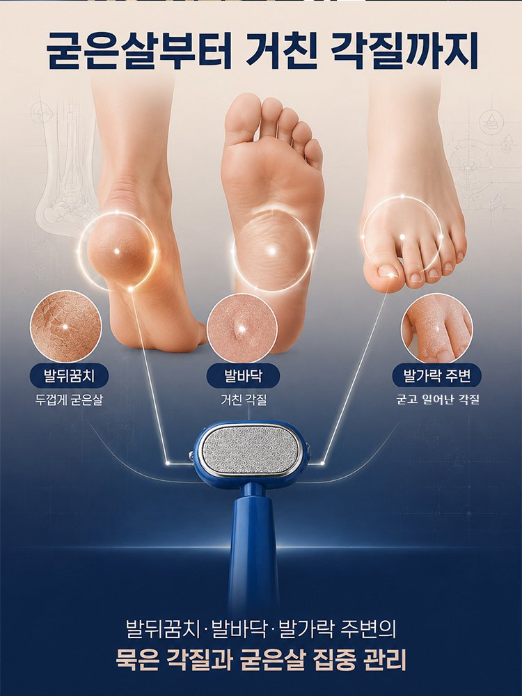 양면 홈케어 발 각질 제거기