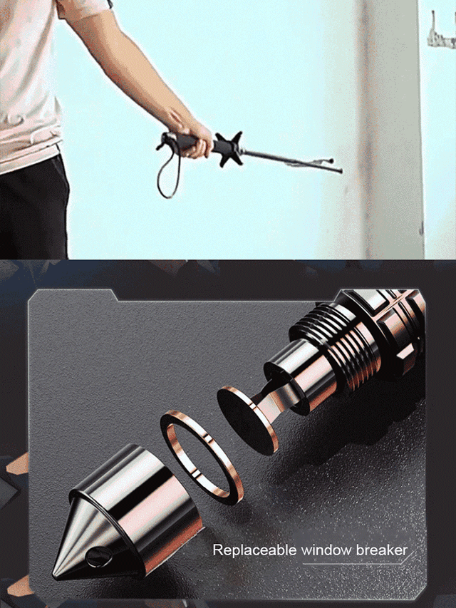 Alloy steel resistance lock outdoor multifunctional telescopic trekking pole