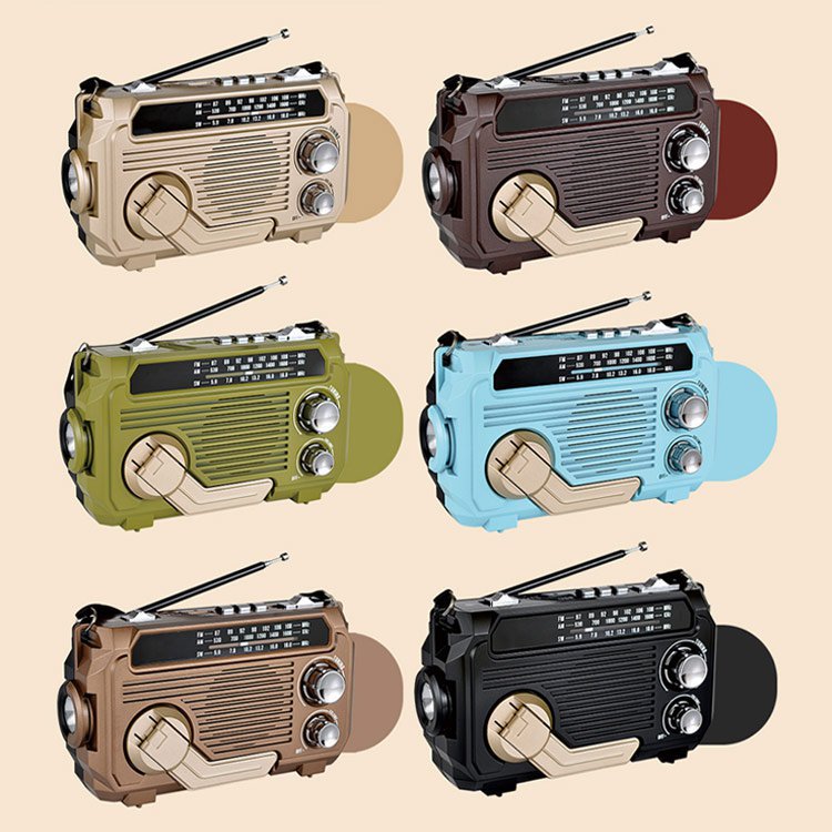 Emergency hand crank radio