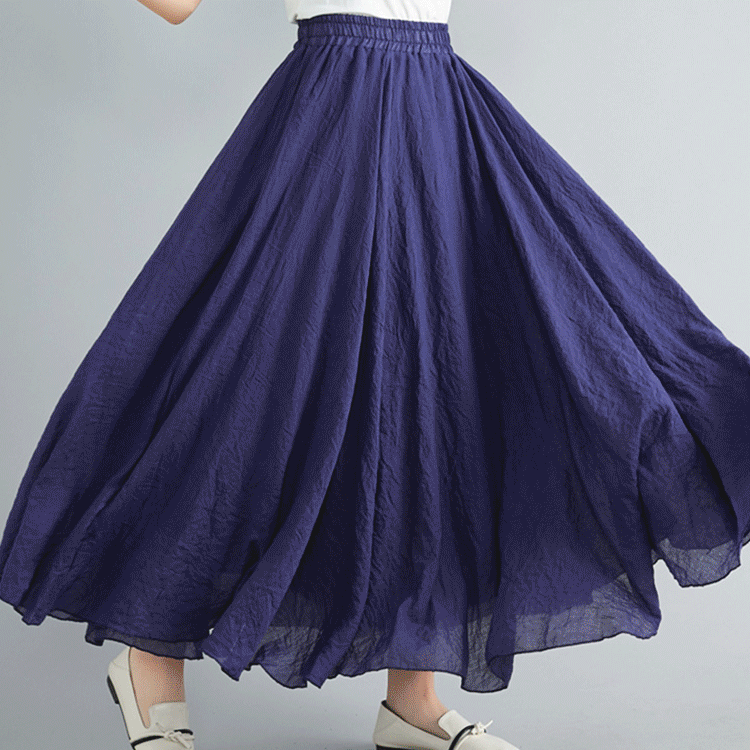 綿麻ロングスカート