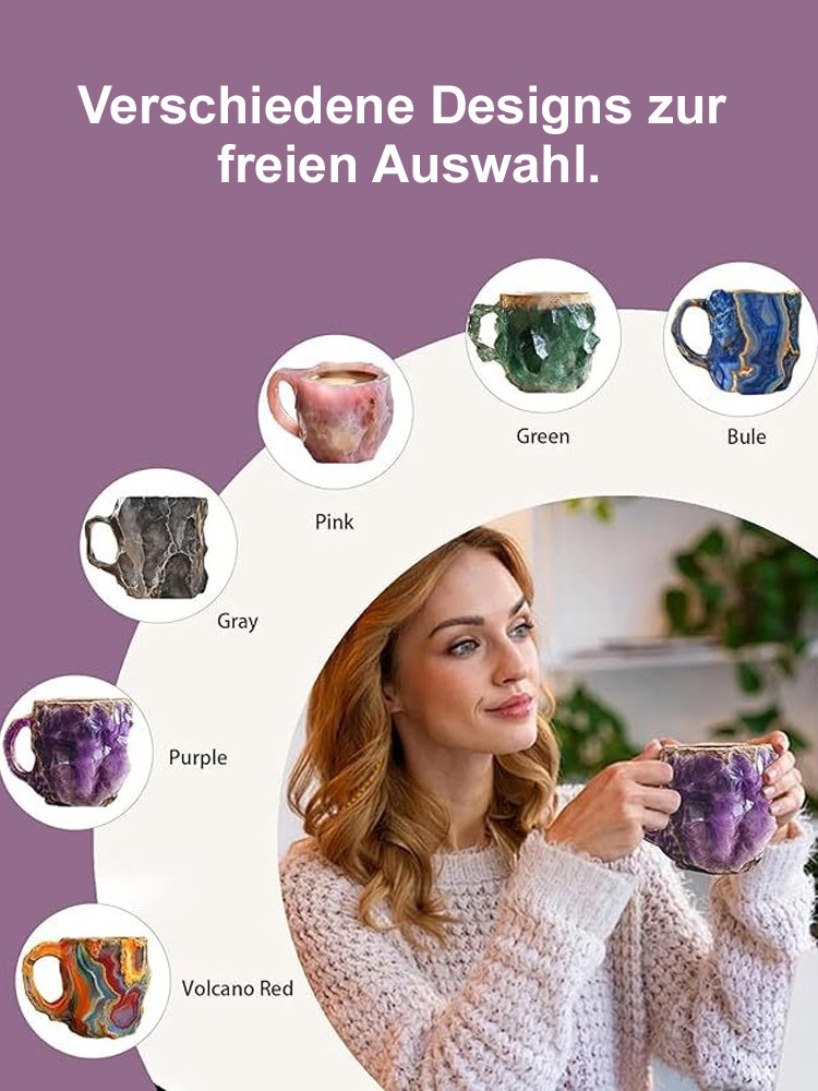 【Weihnachtsfrühkauf】Mineralischer Wellness-Kristall-Kaffeebecher