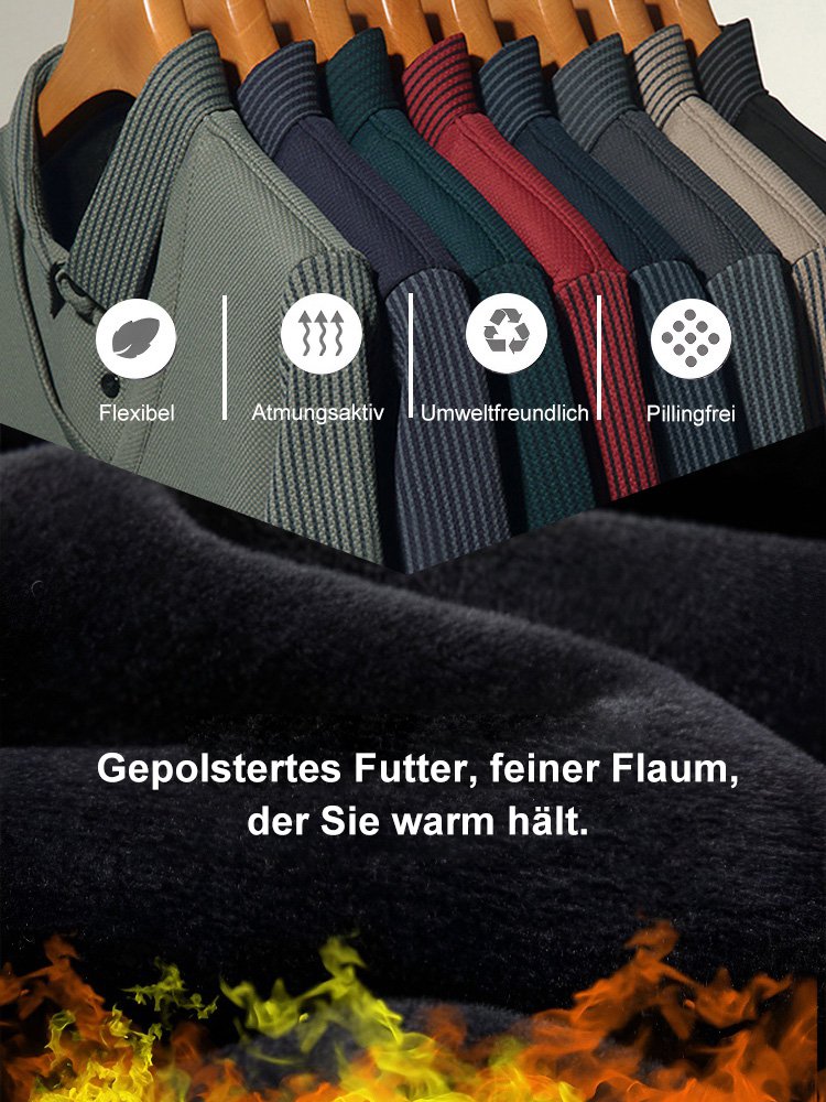 Gepolstertes zweiteiliges Langarm-Poloshirt für Männer