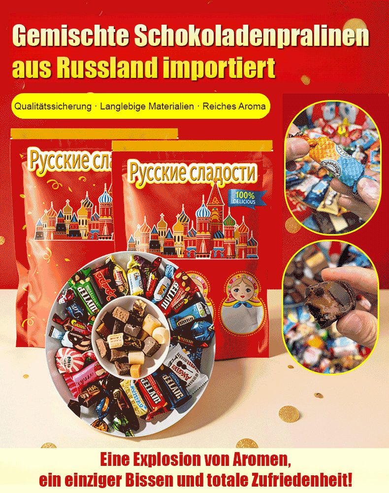 Russische Importierte Gemischte Schokoladenbonbons