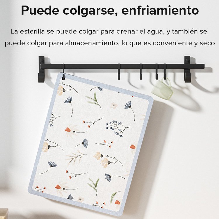 Pequeña y fresca esterilla de drenaje para la cocina