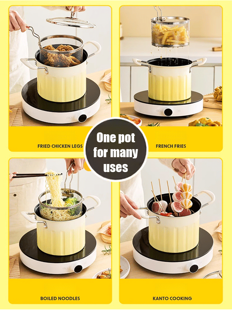 Gradient color large-capacity fryer with filter