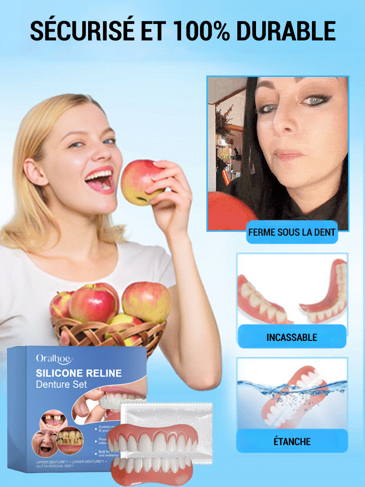 Lifting sourire prothèse silicone set