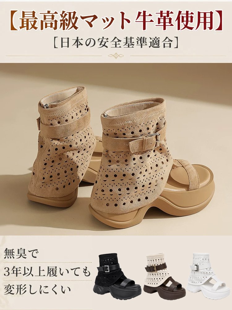レディース美脚厚底ローマサンダル