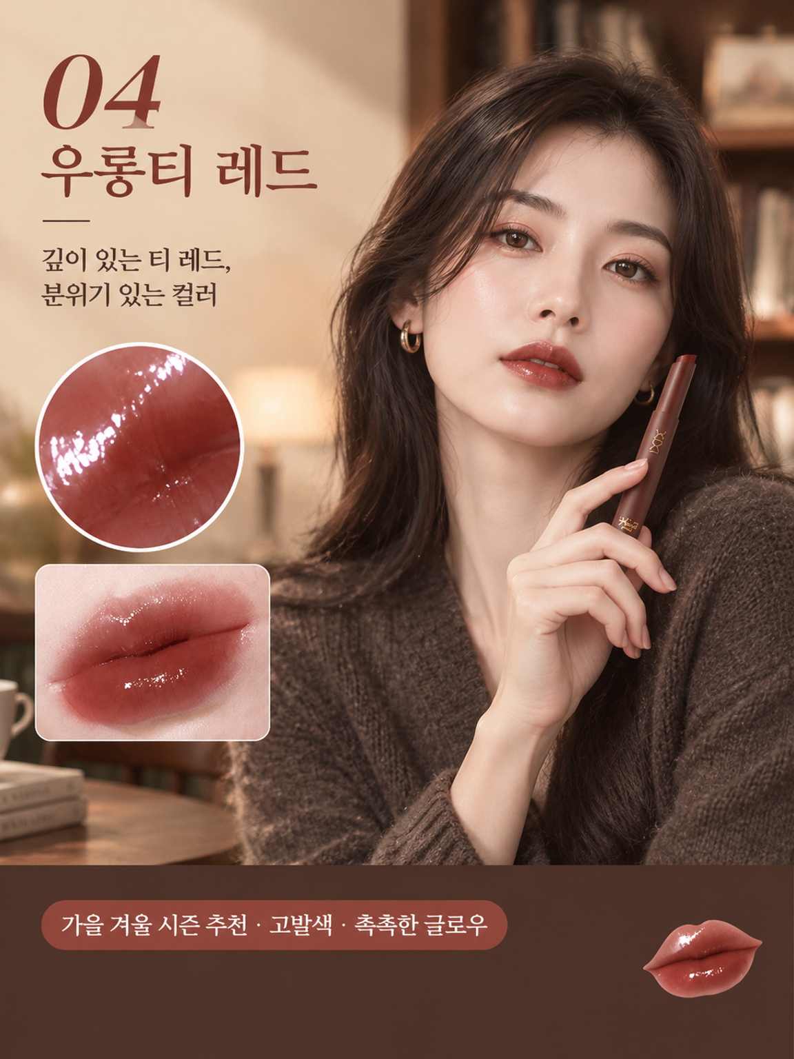 긴자 쇼케이스급 고체 유리 워터글로스 립마커