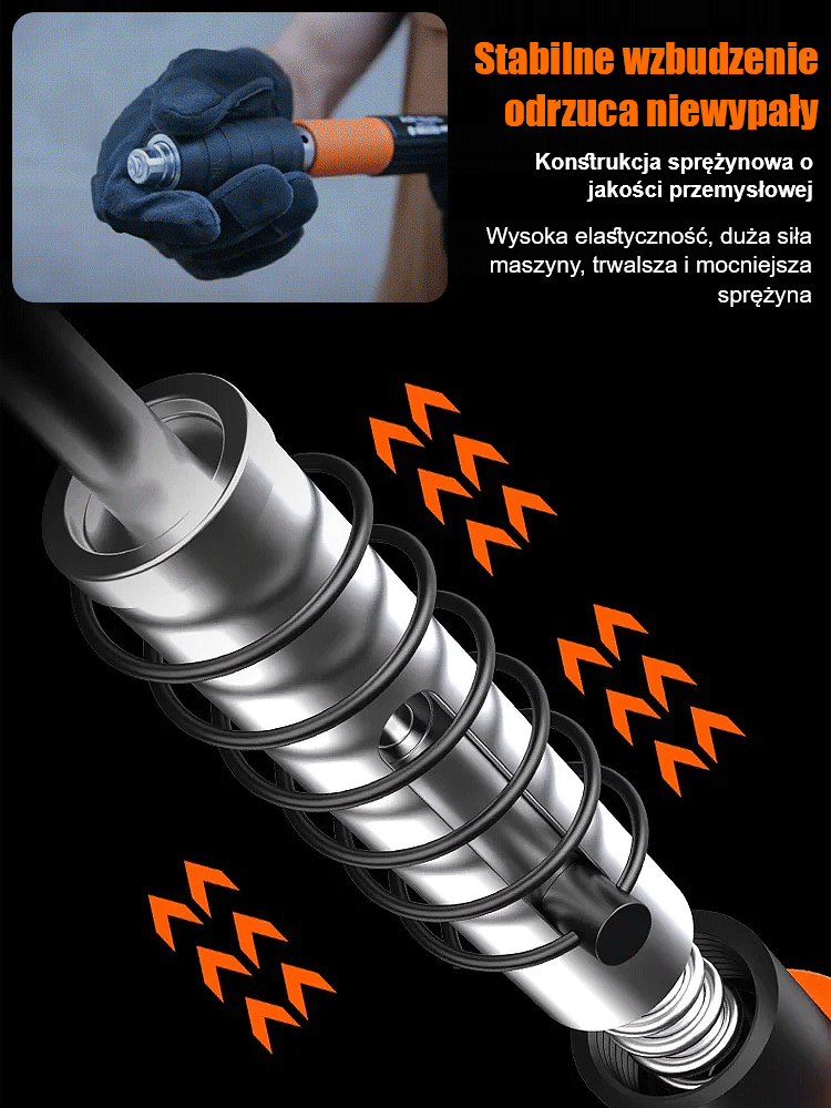 Ręczna gwoździarka z tłumikiem