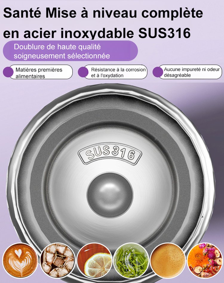 【Grande Capacité】Gobelet Isotherme pour Chaud et Froid