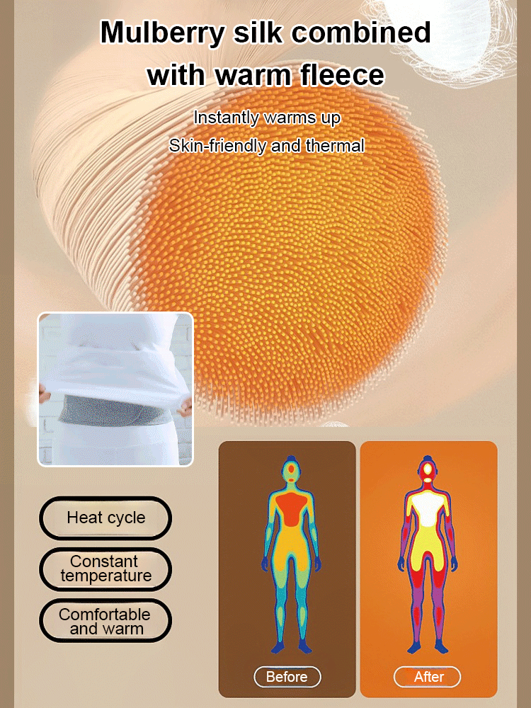 Liquid Seamless Tummy Tightening Mulberry Silk Thermal Vest