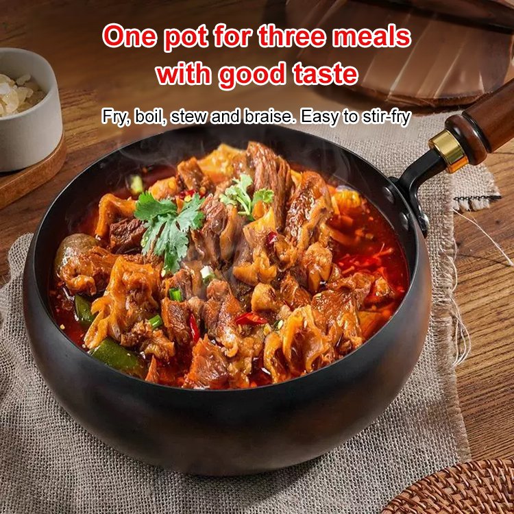 Hand-forged Zhangqiu cast iron pot belly pot