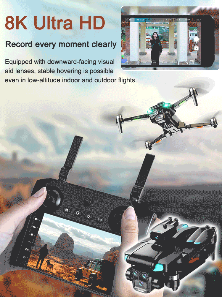 High-definition screen remote control aerial photography drone