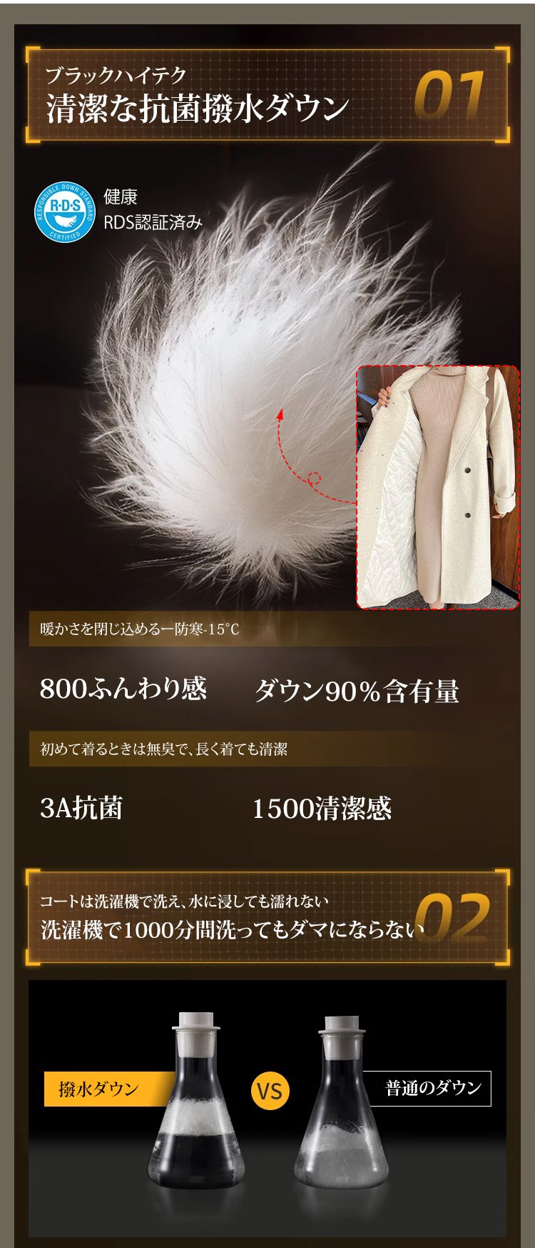 防寒とファッション性を両立したダウンコート