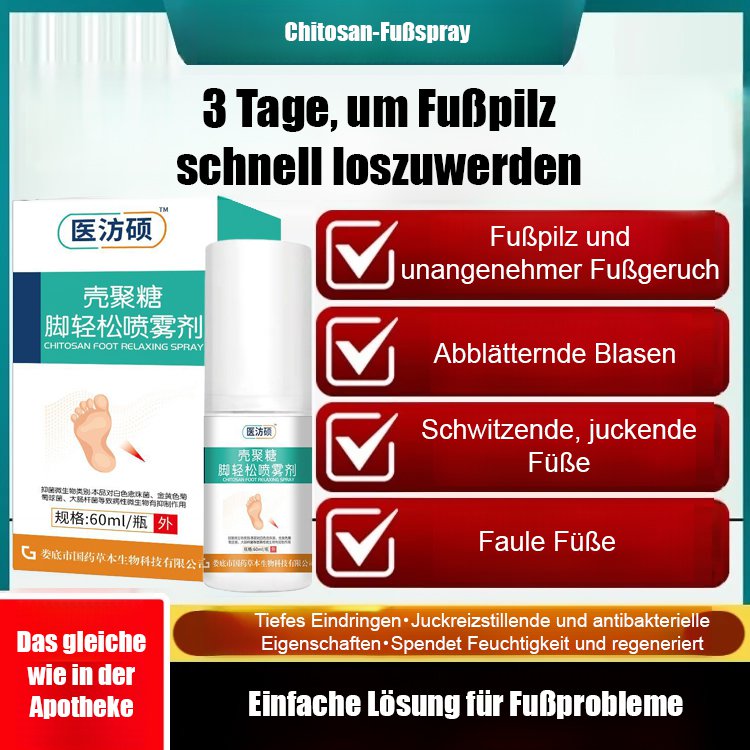 Medizinisches Chitosan Fußentspannungsspray
