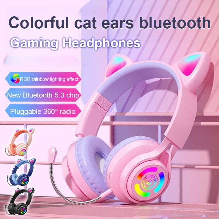 [King Gaming] Cat Ears Lighting Headphones