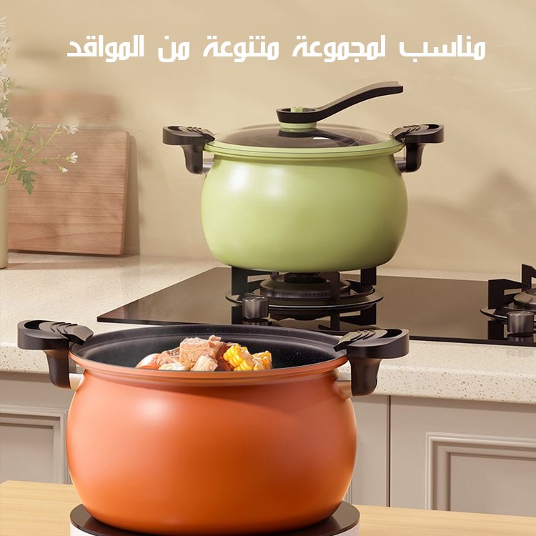 قدر الضغط المنخفض الجديد ذو التصميم اللطيف العصري -- سعة 7L