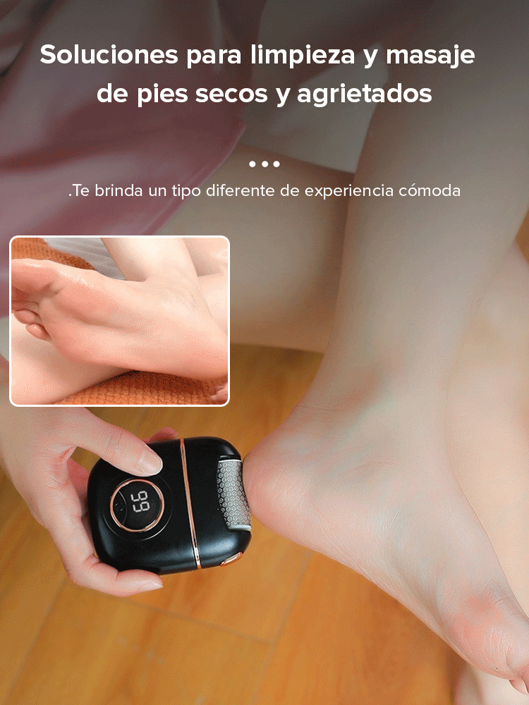 【Elimina la piel muerta en segundos】 Nuevo molinillo de pies eléctrico con pantalla digital