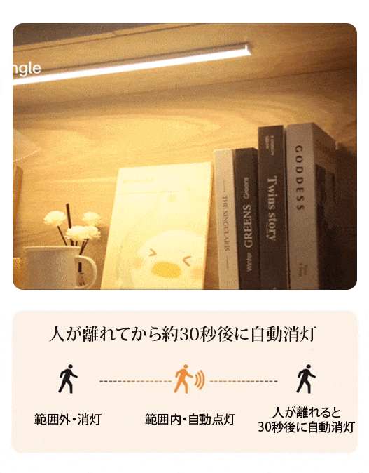 極薄型人感センサー付きLEDライト