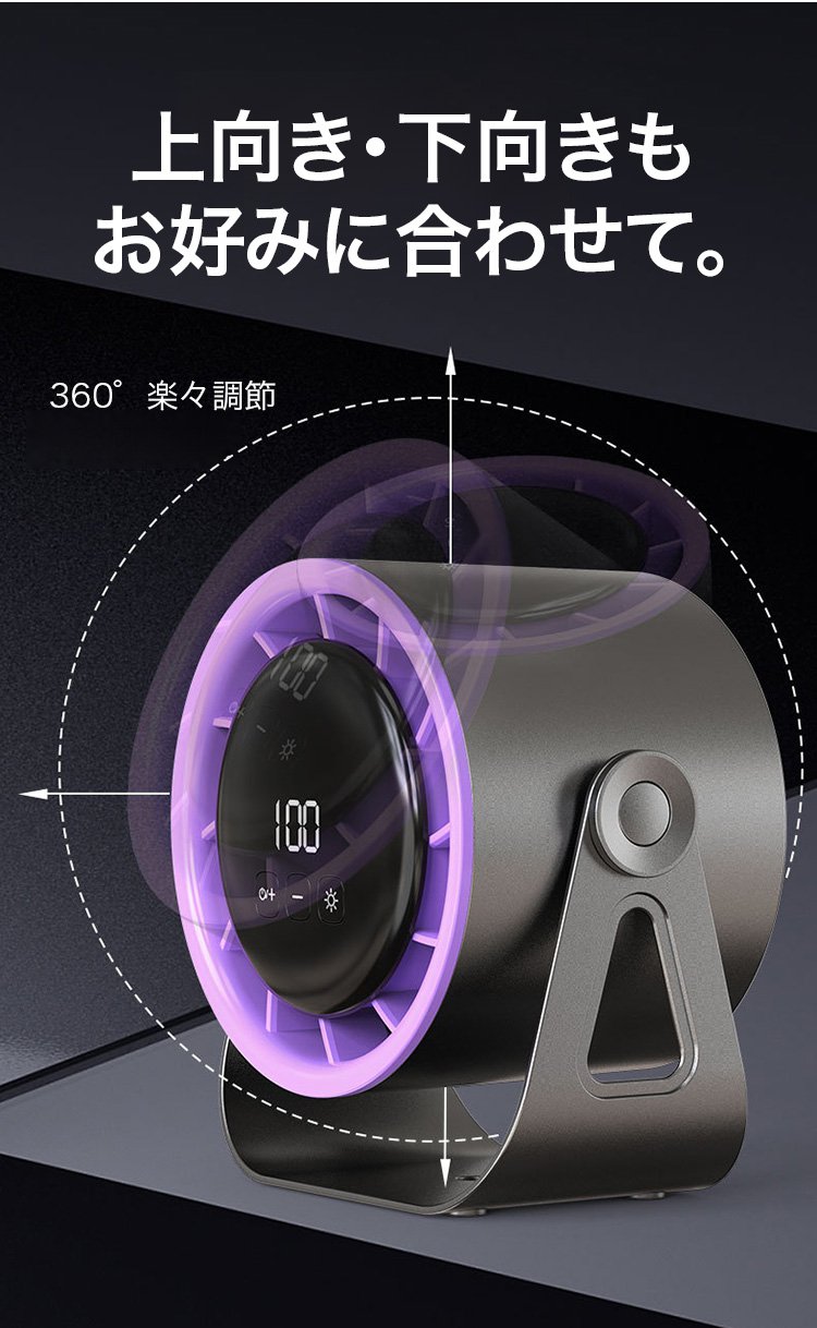 360度回転可能な卓上サーキュレーター