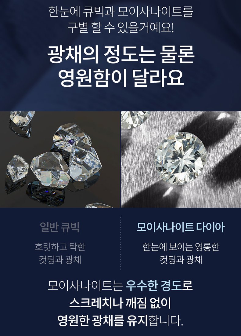 크로스 모이사나이트 목걸이