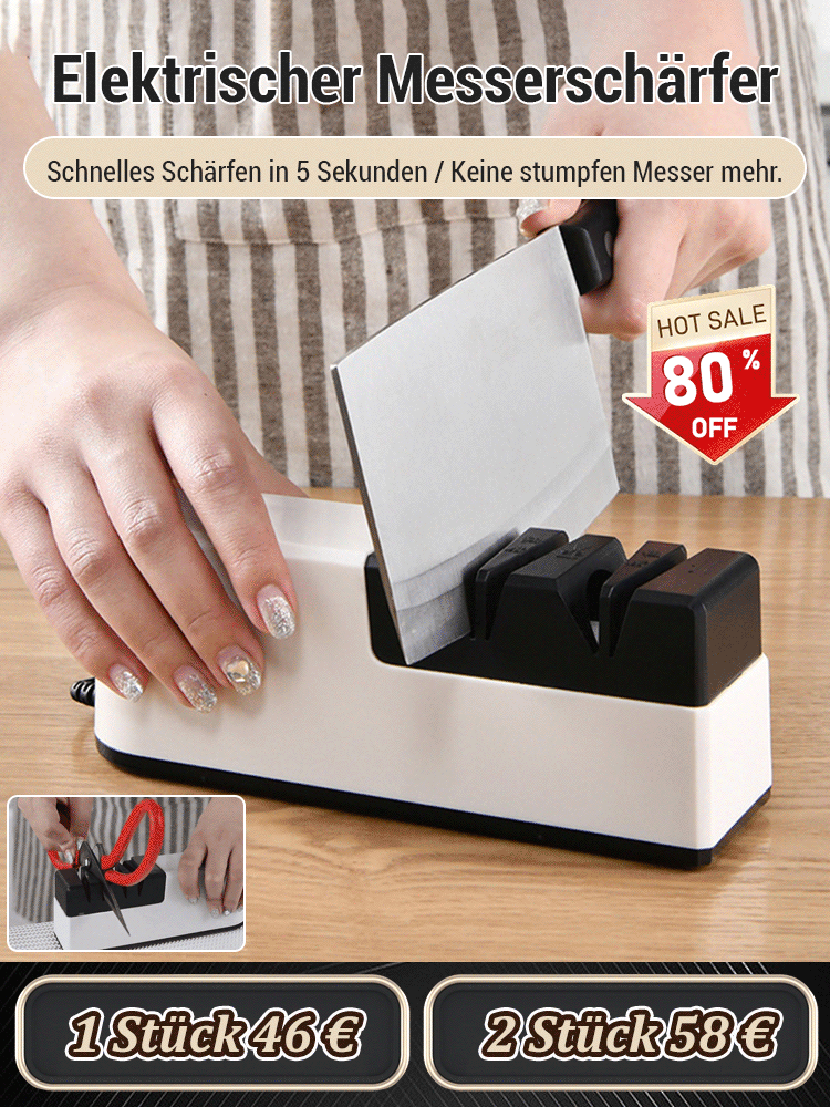 Schnellschärfender elektrischer Messerschärfer