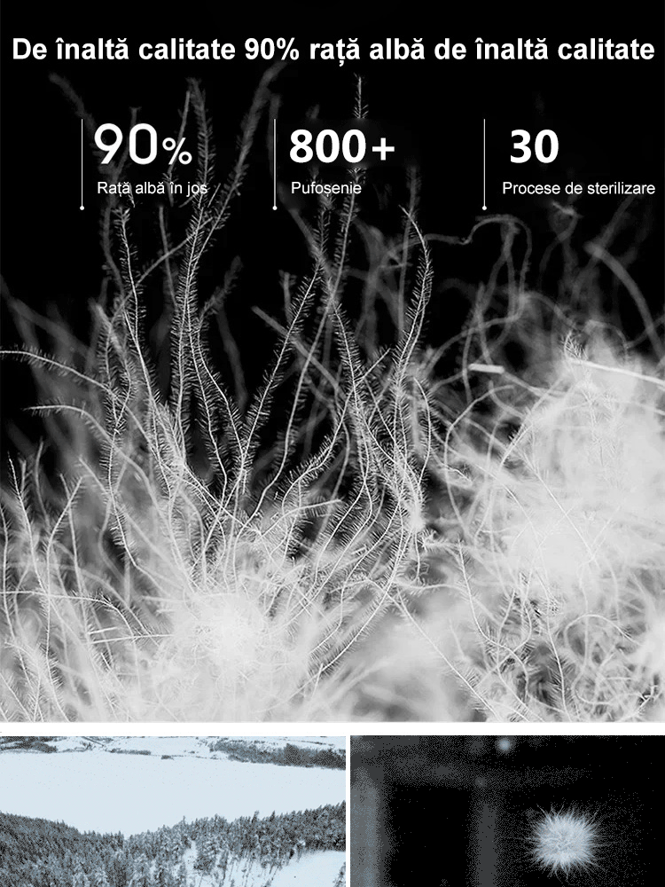 Haină de puf cu căptușeală din cașmir