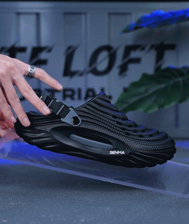 (زيادة الطول بمقدار 5 سم ودعم قوس القدم) شبشب رجالي جيد التهوية مع طريقتين للارتداء