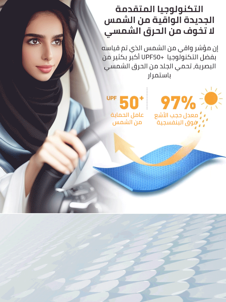 قفازات نسائية أمريكية واقية من الشمس من الحرير الجليدي