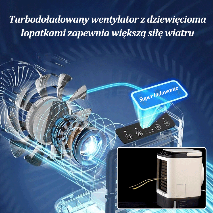 atomizowany wentylator chłodzący   