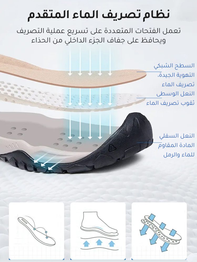 Noorstep    صندل من جلد البقر بنعل من اللاتكس