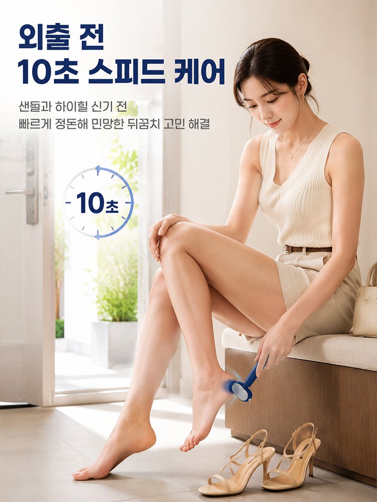양면 홈케어 발 각질 제거기