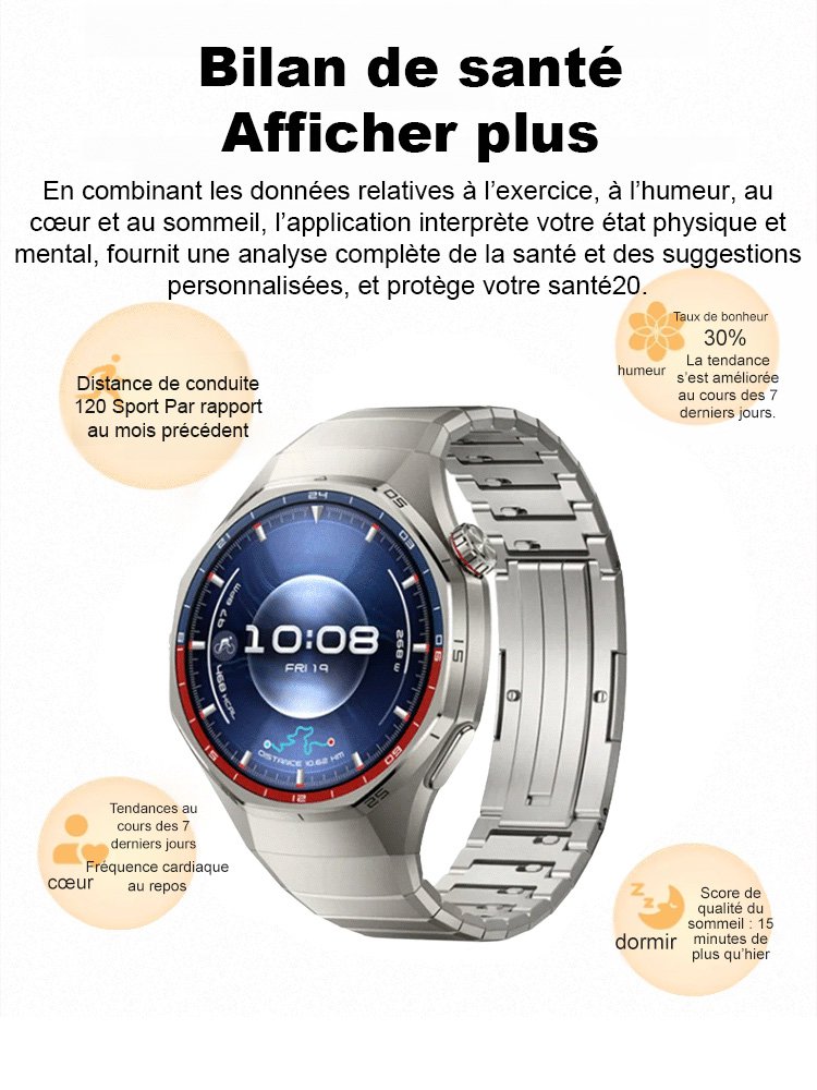 Montre connectée intelligente avec appels Bluetooth