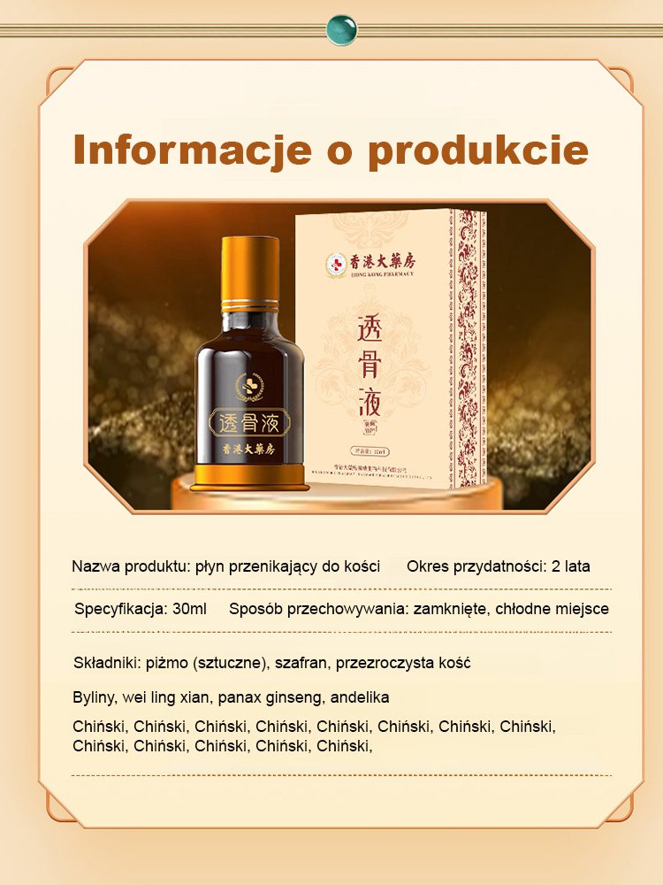 Apteka w Hongkongu przenika do płynu kostnego